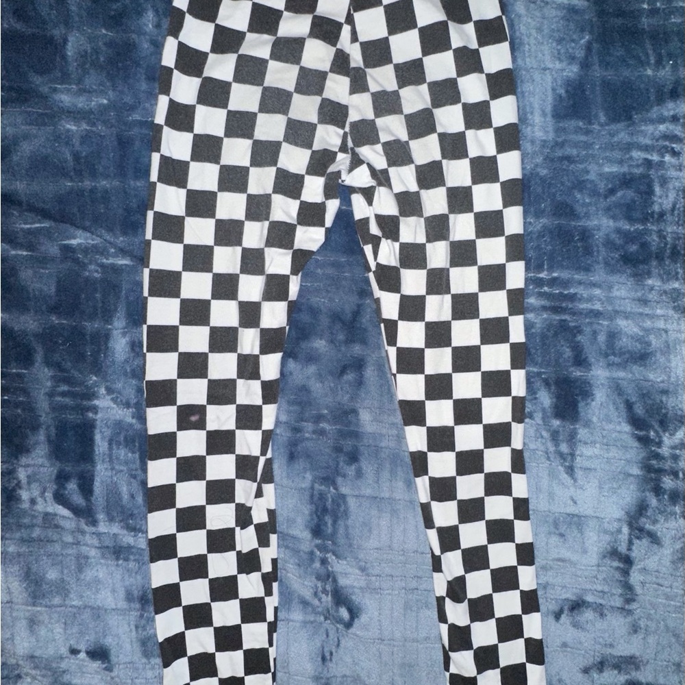 Wonder Nation Black and White Checkered Leggings - Picture 4 of 5